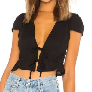 Sara Tie Front Drawstring Top